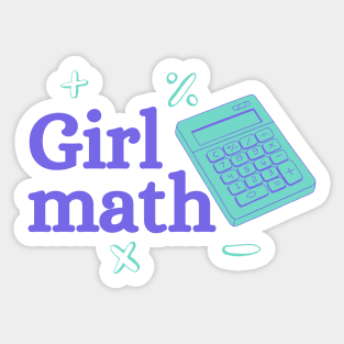 Girl math Sticker